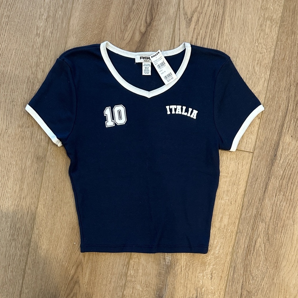 Italia Juniors Navy Blue T-Shirt